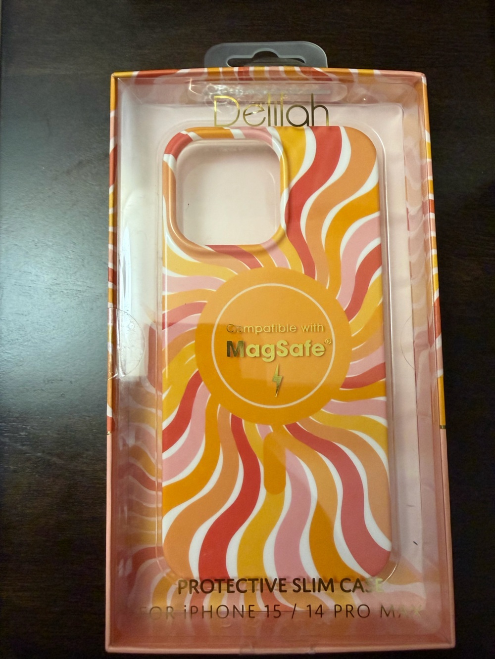 Delilah Wear Pink, Orange & Yellow Swirl MagSafe Case